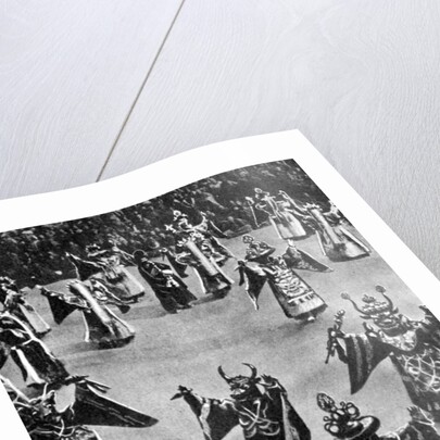 Masked dancers, Tibet by Ewing Galloway