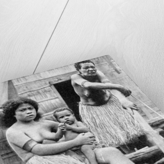 A mother and her child, Papua, New Guinea by Ewing Galloway