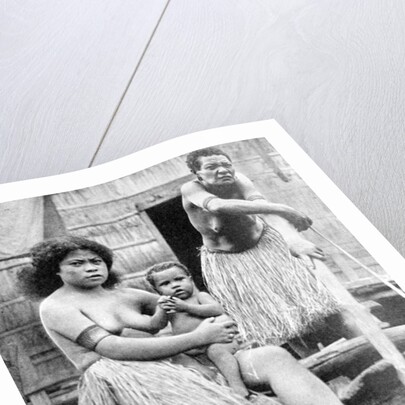 A mother and her child, Papua, New Guinea by Ewing Galloway