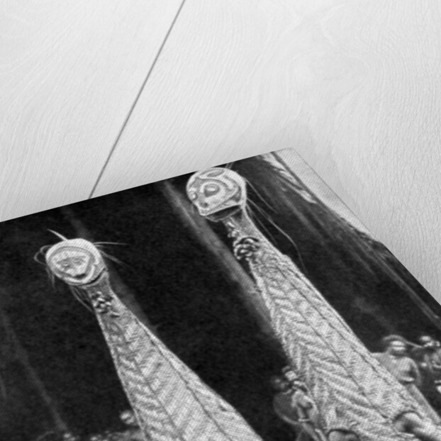 Goblin masks and visors worn as beauty aids, Papua, New Guinea by Fox Photos