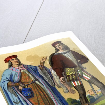 An English courtier of 1450 and an English gentleman of 1500 by Edward May
