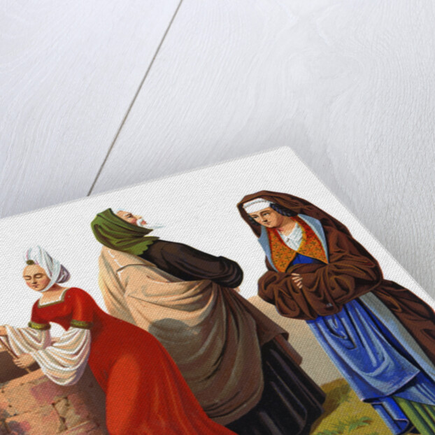 Women and a man from the 15th and 16th centuries by Thurwanger Freres