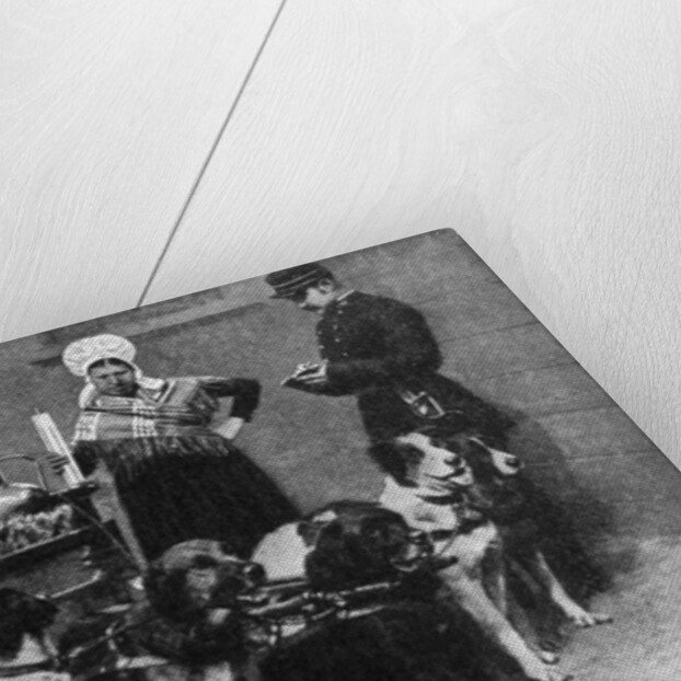 A milkwoman with a government inspector, Belgium by Anonymous