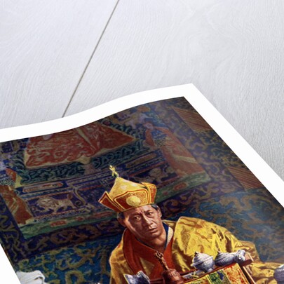 The Deb Raja, acting head of the Buddhist Church of Bhutan by John Claude White