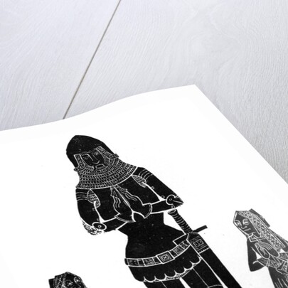 Rubbing of a medieval engraved brass by Anonymous