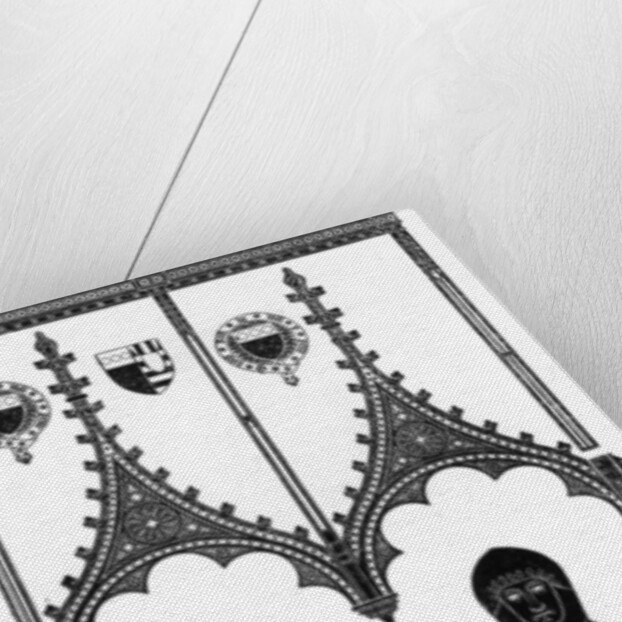 Rubbing of a medieval engraved brass by Anonymous