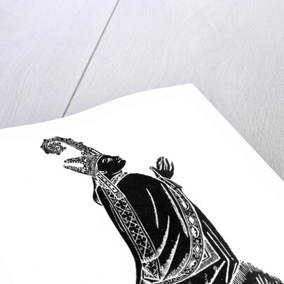 Rubbing of a medieval engraved brass by Anonymous