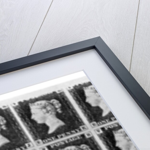 Block of twenty 'Penny Black' stamps by Anonymous