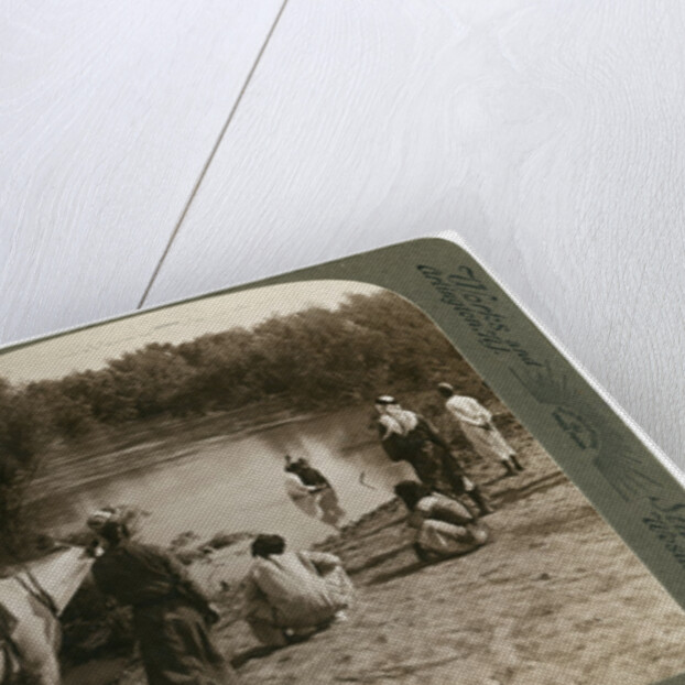 Baptising in the River Jordan, Palestine by Underwood & Underwood