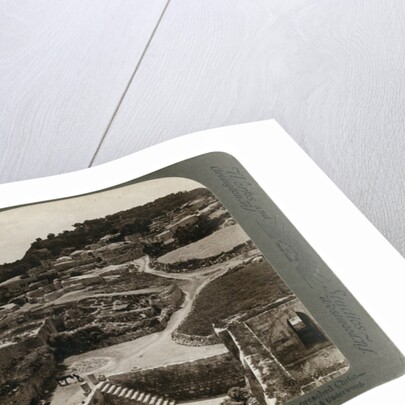 Ancient royal city of Samaria, where Philip preached Christ, looking west, Palestine by Underwood & Underwood
