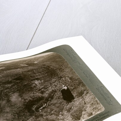 The gorge of Brook Cherith and Elijah Convent, Palestine by Underwood & Underwood