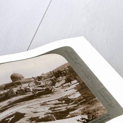 The 'Dome of the Rock', where the Temple Alter stood, Mount Moriah, Jerusalem, Palestine by Underwood & Underwood