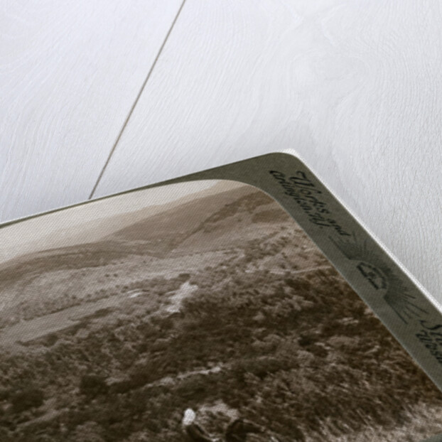 Lebanon, looking east over the upper Jordan Valley to Mount Hermon by Underwood & Underwood