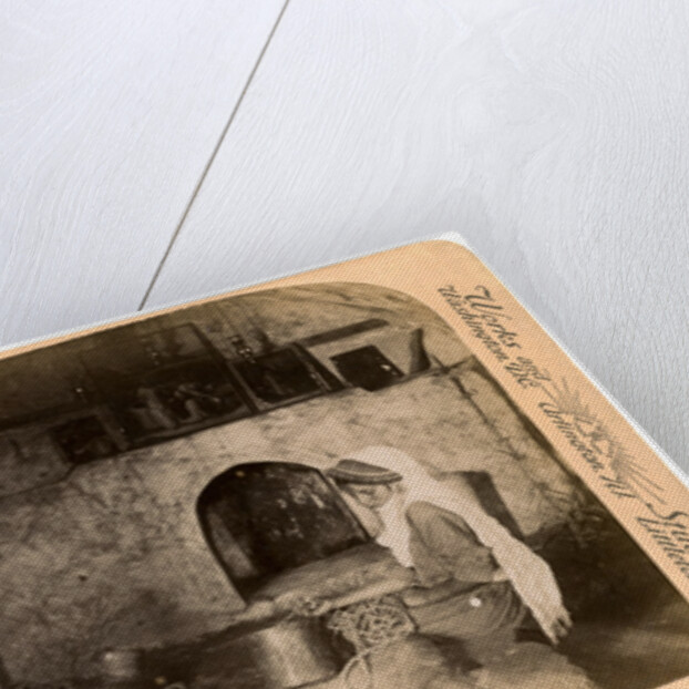 A Samaritan woman at Jacob's Well, Palestine by Underwood & Underwood