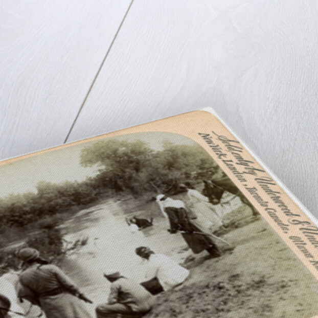 Baptising in the River Jordan, Palestine by Underwood & Underwood