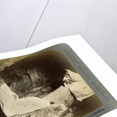The tomb of Jesus, outside Jerusalem, Palestine by Underwood & Underwood
