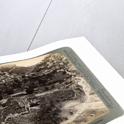 The valley of Kedron and the village of Siloam, outside the wall of Jerusalem, Palestine by Underwood & Underwood