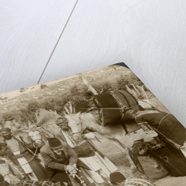 Experts purchasing silk cocoons, for export to France, Antioch, Syria by Underwood & Underwood