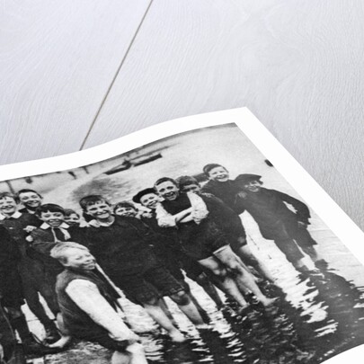 A group of summer paddlers in the Serpentine, London by Anonymous