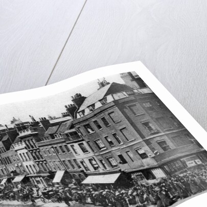 Crowds waiting for the Queen in St James's Street, London, 1880s by Anonymous