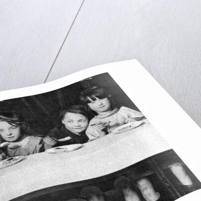 East End children being fed by a charitable organisation, London by Anonymous