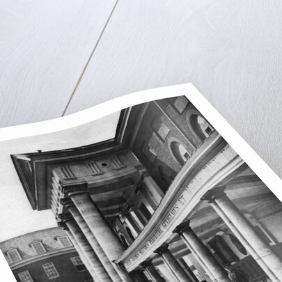 Pensioners in the great quadrangle of Chelsea Royal Hospital, London by Taylor