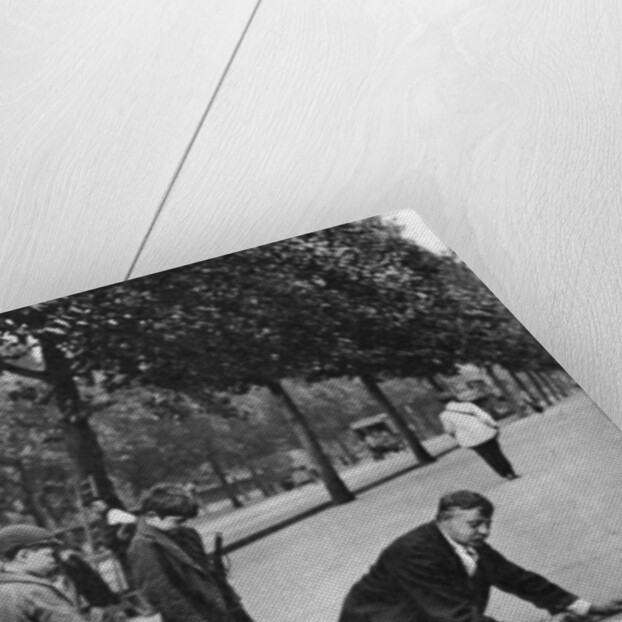 Pavement artist, Embankment, London by McLeish