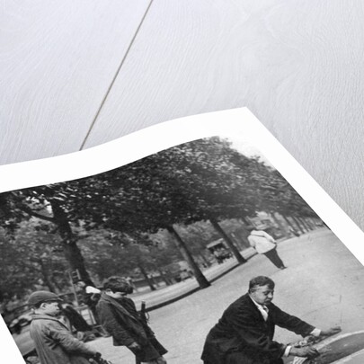 Pavement artist, Embankment, London by McLeish
