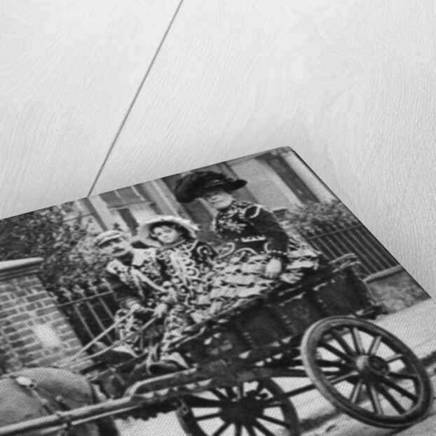 Pearly family in their donkey-drawn 'moke', London by McLeish