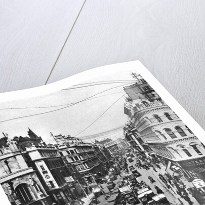 Queen Victoria Street at its intersection with Cannon Street, London by Frith