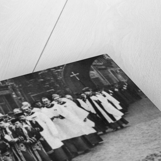 Chapel Royal choirboys in procession, Clerkenwell, London by Anonymous