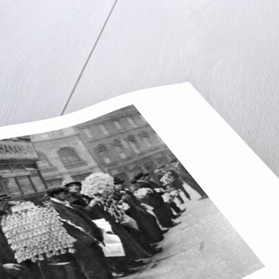 Street hawkers selling football favours in Walham Green, London by Anonymous