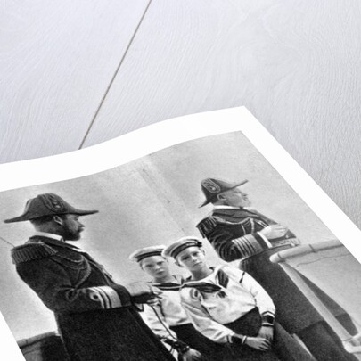 King Edward VII (1841-1910) with his son George (1865-1936) and his two eldest grandsons by Queen Alexandra