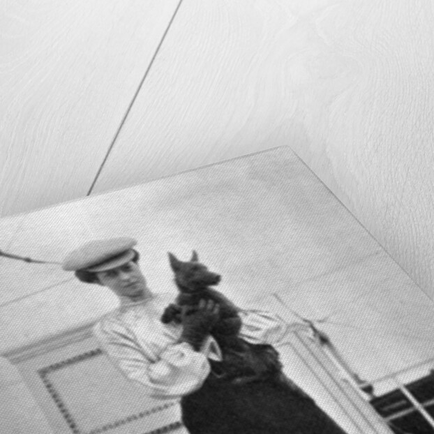 Princess Victoria (1868-1935) with Mac on board the royal yacht Victoria and Albert III by Queen Alexandra