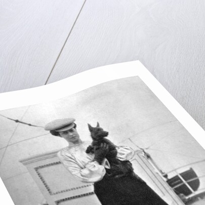 Princess Victoria (1868-1935) with Mac on board the royal yacht Victoria and Albert III by Queen Alexandra
