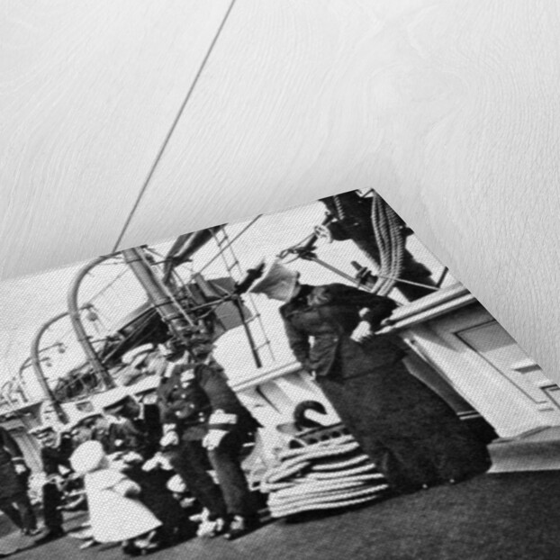 Prince Olav (1903-1991), the future King Olav V of Norway, conversing with naval officers by Queen Alexandra