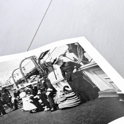 Prince Olav (1903-1991), the future King Olav V of Norway, conversing with naval officers by Queen Alexandra