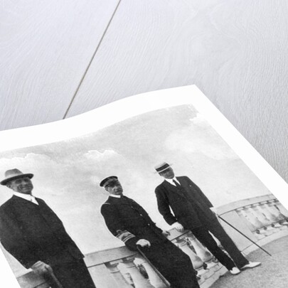 King George I of Greece with Commodore Keppel and Lord Howe, Corfu, Greece by Queen Alexandra