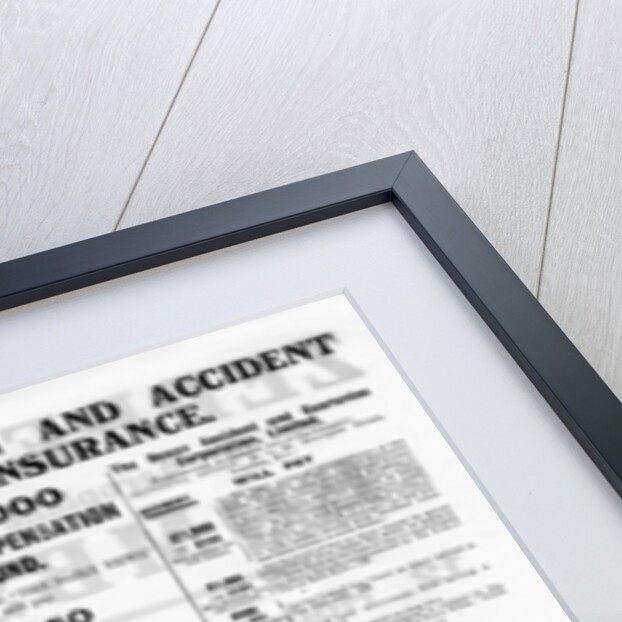 Zeppelin and accident insurance advertisement by Anonymous