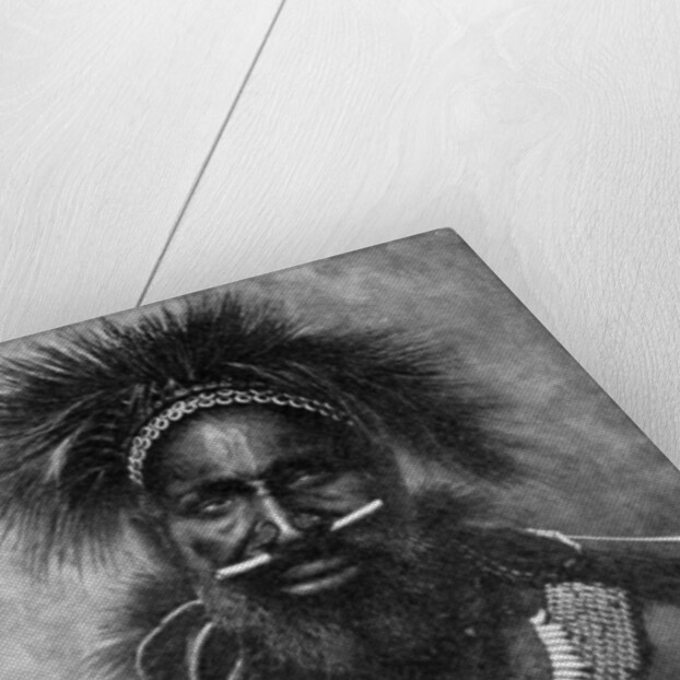 Captain of a company of cannibal fighting men, New Guinea by Anonymous