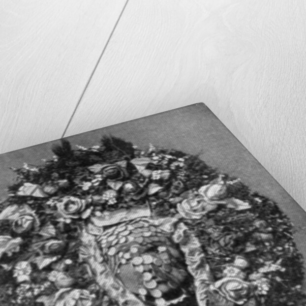 Floral mask of a Bulgarian bride by Anonymous