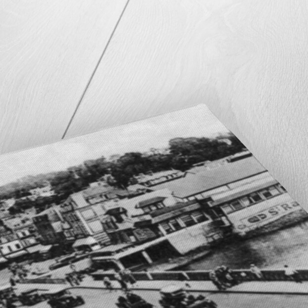 The bridge on the River Touques, Trouville, France by Anonymous