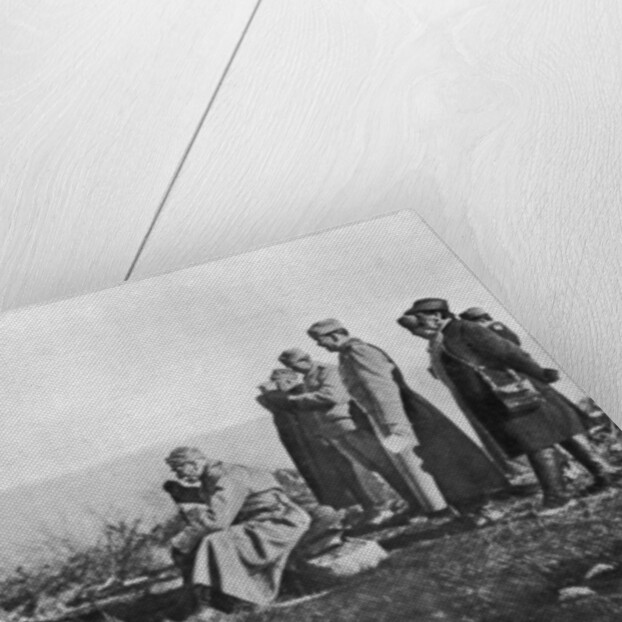 King Peter of Serbia at the front, First World War by Anonymous