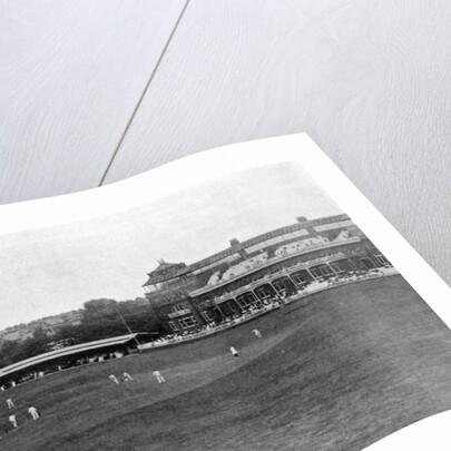 A cricket match in progress at Lord's cricket ground, London by Anonymous