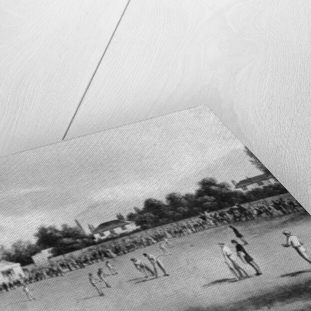 A cricket match in progress at Kennington Oval, London by Anonymous