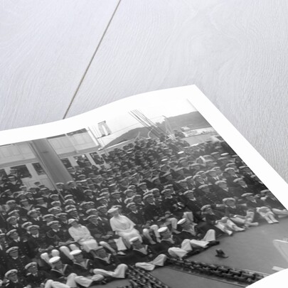 A ship's crew on deck by Anonymous