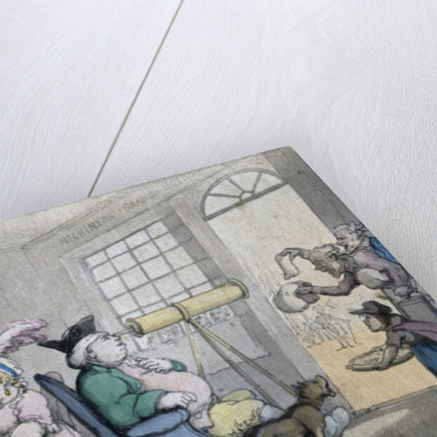 A portly gentleman looking through a telescope by Anonymous