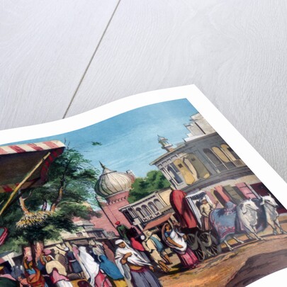 A street at the back of Jami Masjid, Delhi, India by William Carpenter