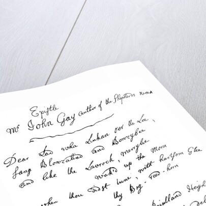 A letter from Allan Ramsay to John Gay by Anonymous