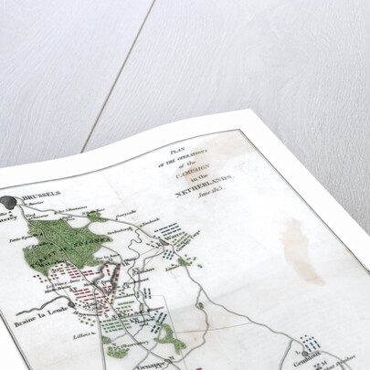 'Plan of the Operation of the Campaign in the Netherlands', June 1815 by Anonymous